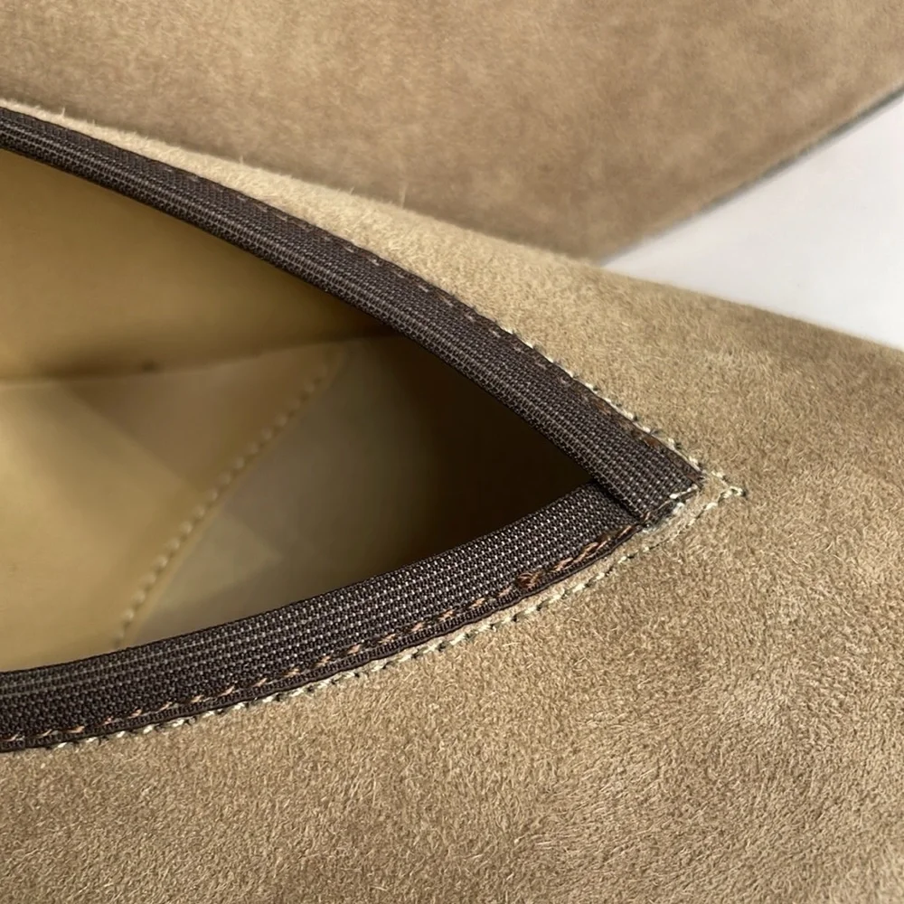 Nwob Vaneli tan and brown pointed toe suede pumps